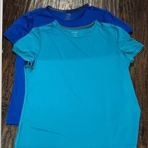 Danskin Athletic Tops Blue and Turquoise Activewear T-Shirts Size XL Lot of 2